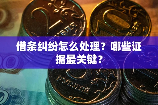 北京借条纠纷怎么处理？哪些证据最关键？