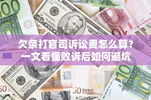 北京欠条打官司诉讼费怎么算？一文看懂败诉后如何避坑