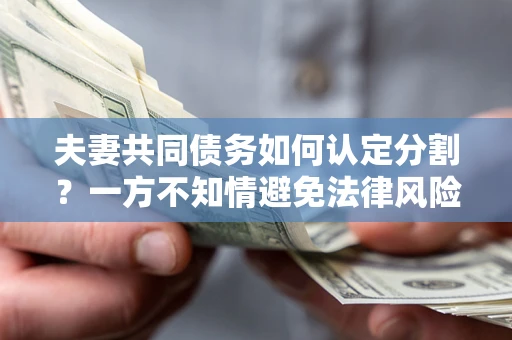 北京夫妻共同债务如何认定分割？一方不知情避免法律风险必看！